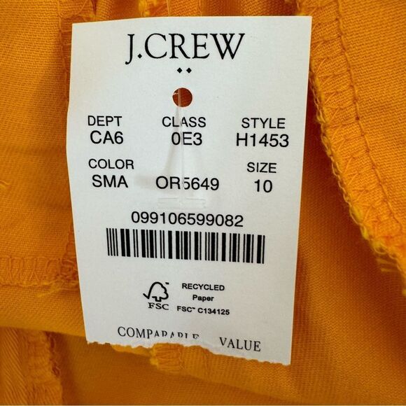 NEW J.Crew Yellow 5” Cotton Chino Short Size 10 - Picture 9 of 11